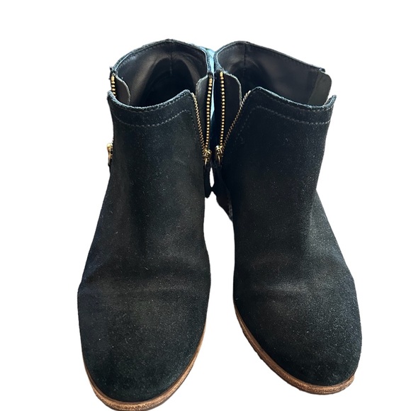 BODEN Black Suede Ankle Booties Boots size 8 - Picture 5 of 6